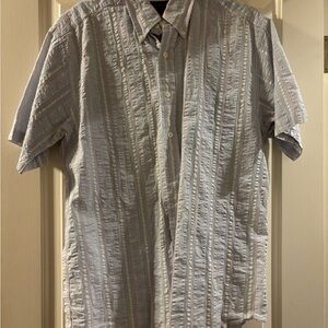 Brooks Brothers Blue and White Striped Casual Shirt